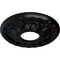 Ekena Millwork Leaf Ceiling Medallion (Fits Canopies up to 4 3/4"), 11 3/8"OD x 3 5/8"ID x 1 1/8"P, Jet Black CM11LFBLF - alternate 4